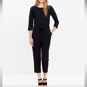 2/$40 Madwell Sloan Jumpsuit black textural crepe size 2
